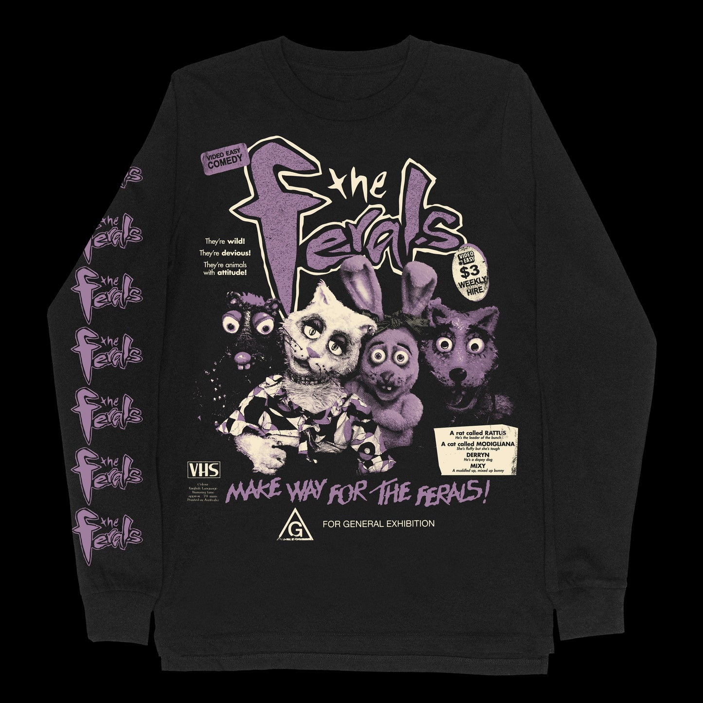 Ferals L/S T-Shirt Black