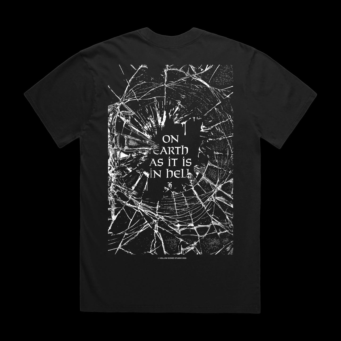 Shattered S/S Heavyweight T-Shirt Faded Black
