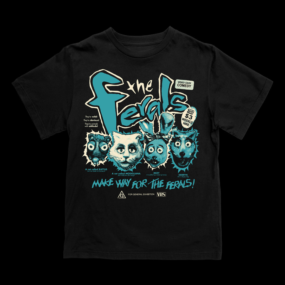Ferals S/S heavyweight T-Shirt Black